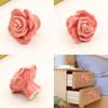 4-Piece Pink Rose Ceramic Cabinet Knobs view 3