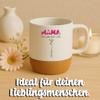 LIEBTASTISCH Mom, We Love You Mug with Cork - Personalized Mother's Day Gift, Flowers (1 Child) view 3