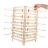 Wooden Jewelry Organizer with Hooks, Multi-Tier Storage Stand view 4