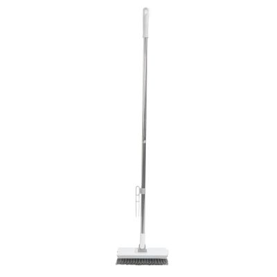 2-in-1 Grout Scrub Brush with Long Handle, 180° Rotating Head (Green/White)