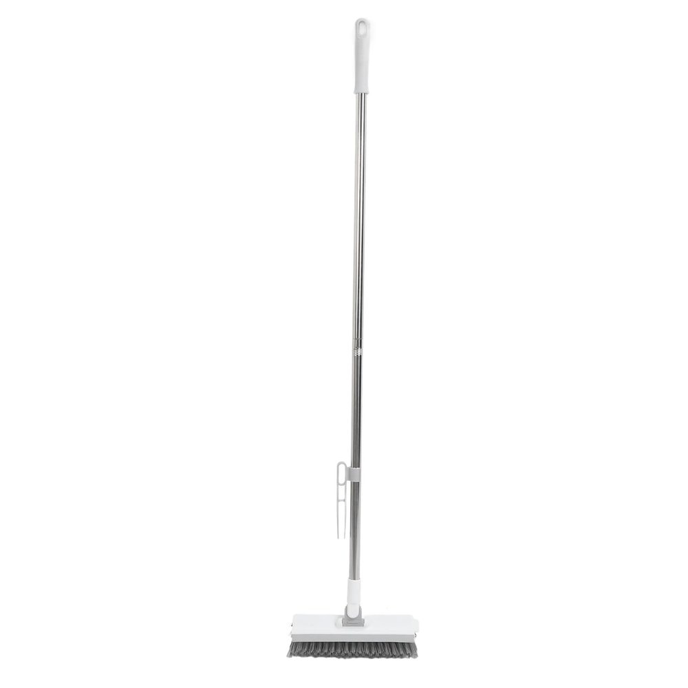 2-in-1 Grout Scrub Brush with Long Handle, 180° Rotating Head (Green/White)