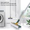 2-in-1 Grout Scrub Brush with Long Handle, 180° Rotating Head (Green/White) view 2