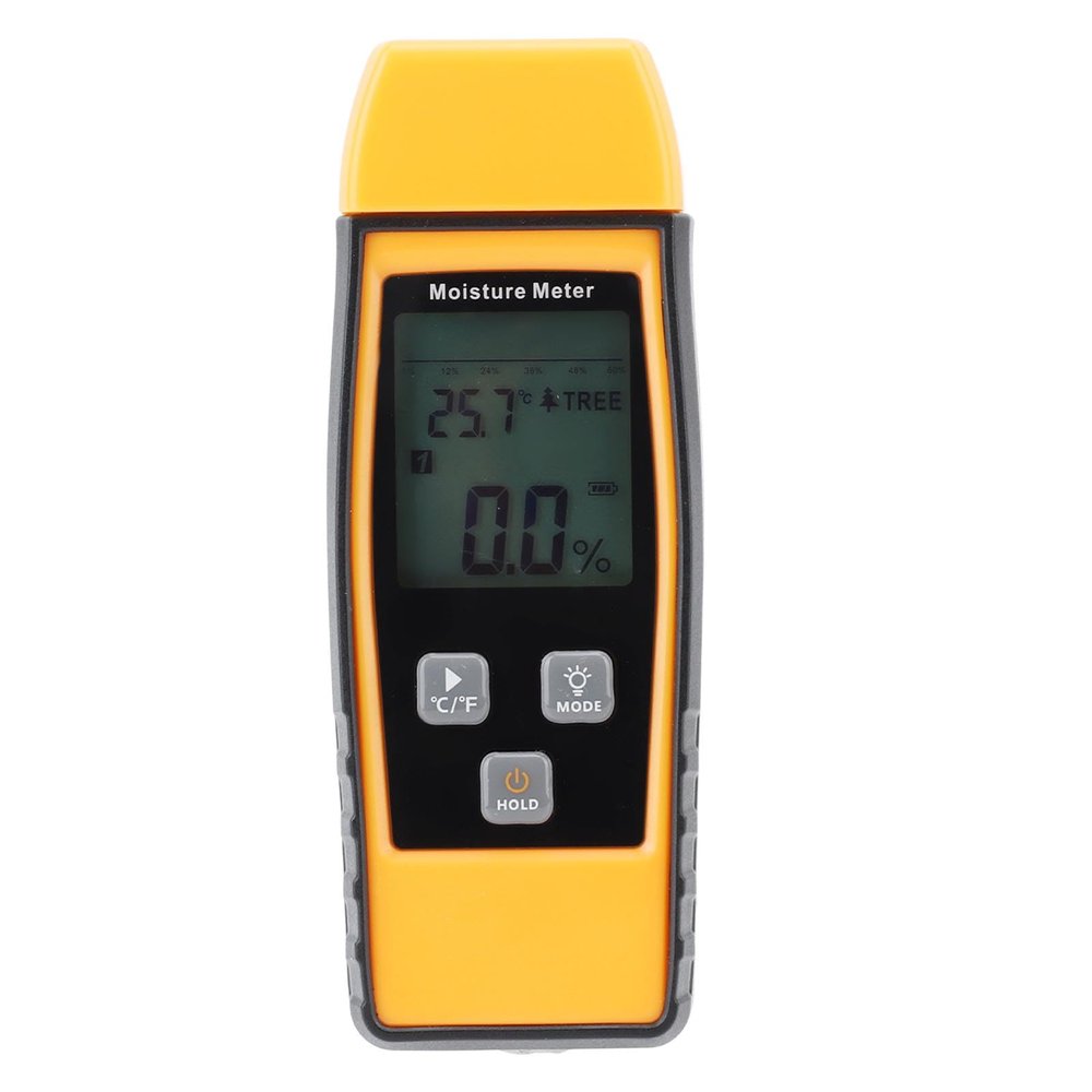 Multi-Material Wood Moisture Meter with Pin Leak Detector and LCD Display