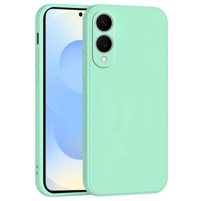 Mixroom Protective Case for Samsung Galaxy S25 Edge, TPU Silicone Camera Protection, Soft Matte, Flat Edges, Aqua