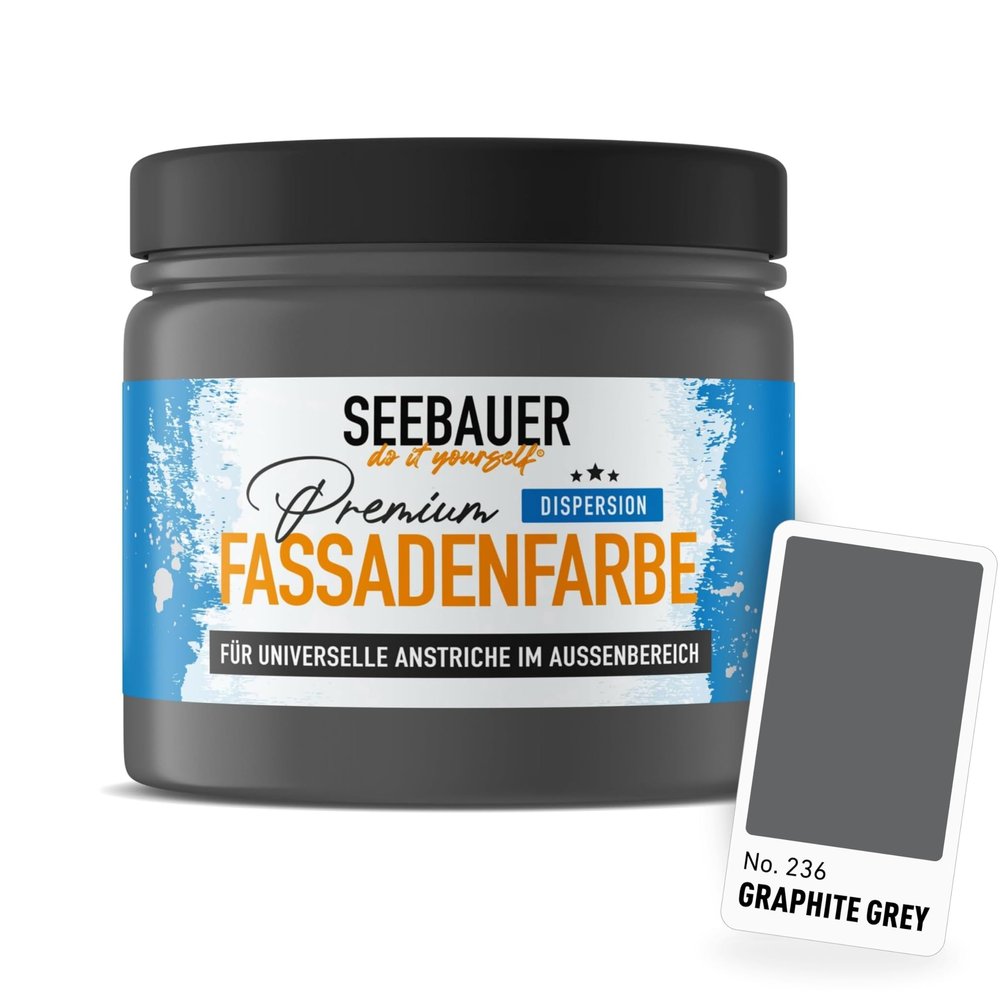 SEEBAUER diy Universal Exterior Paint Gray 300 ml (No. 236 Graphite Grey)