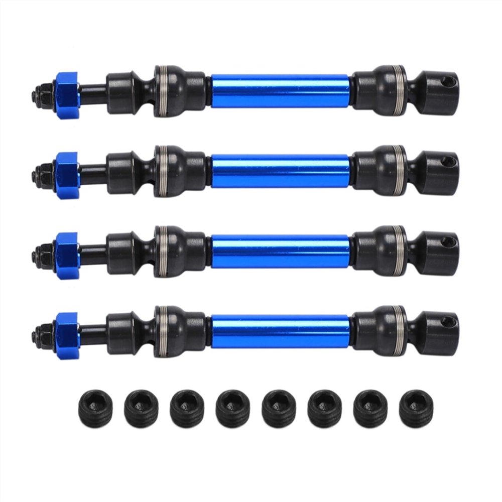 GTFRUQAS RC Replacement Parts for Arrma 1/10 Typhon, SENTON, Granite, VORTEKS and Big Rock, 4-Piece Metal Steel Front and Rear CVD Driveshafts