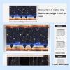 HAJHI Student Bunk Bed Curtain, Polyester Printed Blackout Privacy Curtain for 2 m Single Bed (2 Curtains + Top, 1.5 m, Moon B) view 3