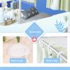 HAJHI Blackout Loft Bed Curtain with Hanging Buckle, Universal Dustproof Bed Canopy, 2 m, Single Bed (2 Curtains + Top, 1.5 m, Blue) view 4