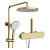 Gold Shower System with Thermostat, 3-Function Set view 1