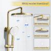 Gold Shower System with Thermostat, 3-Function Set view 3