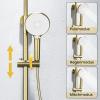Gold Shower System with Thermostat, 3-Function Set view 4