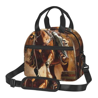 Insulated Lunch Bag for Men, Women & Kids, American West Rodeo Print