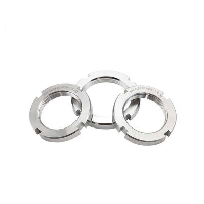 3 M12-1.25 GB810304 Stainless Steel Slotted Round Nuts