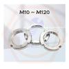 3 M12-1.25 GB810304 Stainless Steel Slotted Round Nuts view 4