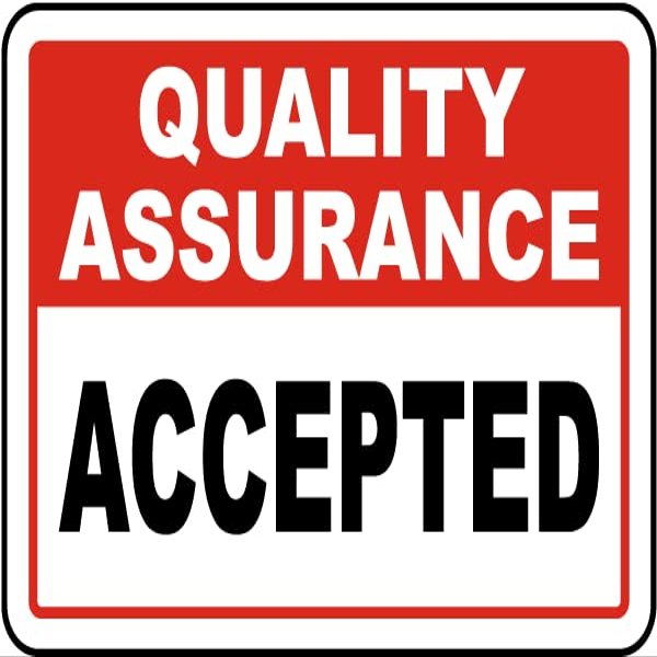 asbwuo Metal Warning Sign, 20.3 x 30.5 cm, Quality Assurance Accepted, Aluminum Safety Sign for Home, Business, and Driveway Warnings