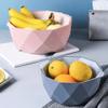 NexaGeniX Large Pink Double-Layer Fruit Bowl with Strainer view 3