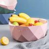 NexaGeniX Large Pink Double-Layer Fruit Bowl with Strainer view 4
