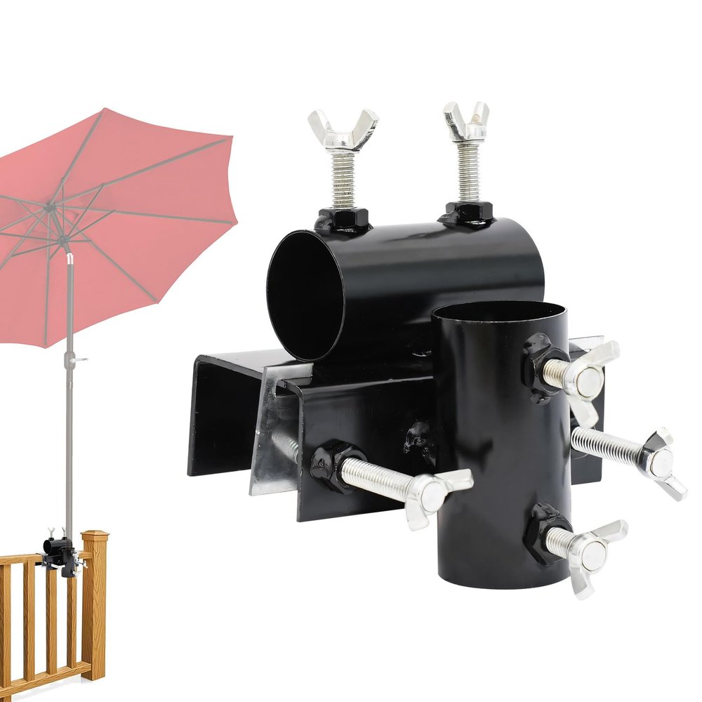 Adjustable Metal Balcony Railing Umbrella Holder