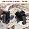 Adjustable Metal Balcony Railing Umbrella Holder view 4