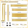 PlusFive Adjustable Table Rod Stand with Clamps, 120–254 cm, Gold Metal Table Arch view 2