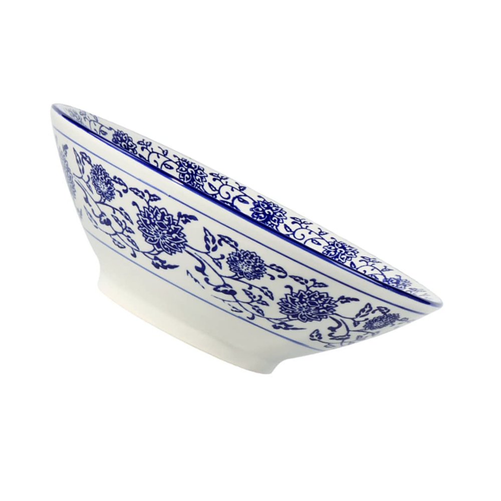 GRIRIW Ceramic Ramen Bowl Set, Large 8-Inch Soup and Rice Bowls, Chinese Style, Dishwasher Safe