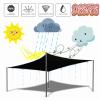 Blu Bianco Shade Sail, 3 x 5 m, Waterproof, with Eyelets, 85% UV Blocking, Breathable, for Patios, Balconies, Pergolas, Greenhouses view 3
