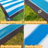 Blu Bianco Shade Sail, 3 x 5 m, Waterproof, with Eyelets, 85% UV Blocking, Breathable, for Patios, Balconies, Pergolas, Greenhouses view 4