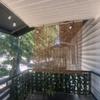 Outdoor Balcony Bamboo Roller Blind, Weather-Resistant Natural Wood Blind (W120 x H300 cm) view 3