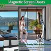 Magnetic Insect Screen for Double Doors, No Drilling, Strong Magnets, Black, 135 x 270 cm view 4