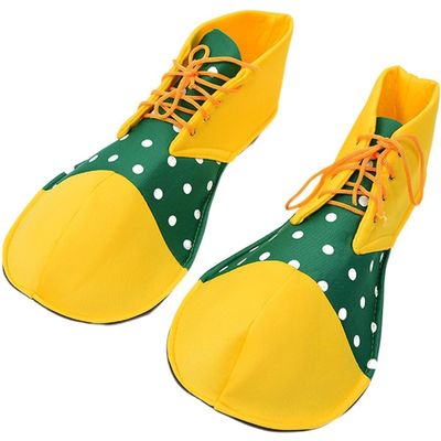 Glixoft 1 Pair Rainbow Clown Shoes for Adults, Carnival Party Costume Props
