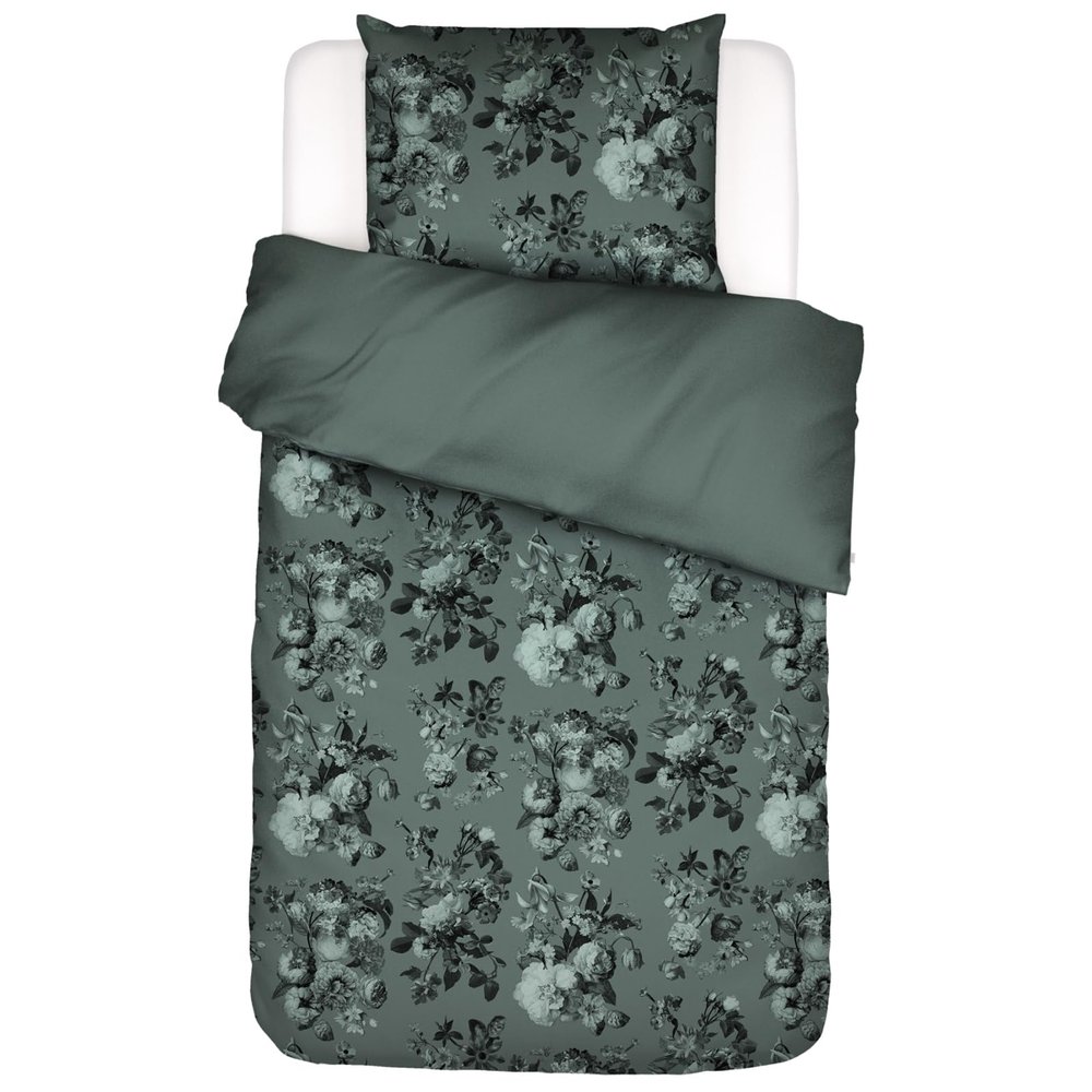 ESSENZA Florice Reversible Bedding Set, Balsam Green, 155 x 220 cm