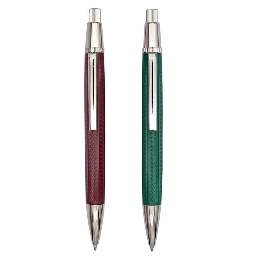SIPLIV Stripes Ballpoint Pen Set, Red + Green, Blue Ink