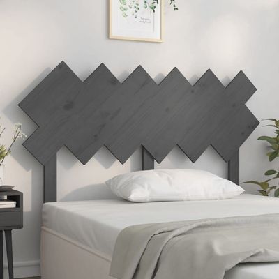 Natulvd Irregular Solid Pine Wood Headboard, Gray, 52 x 32 in