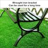 Patio Garden Bench with Cast-Iron Backrest, Floral Pattern, Color B view 4