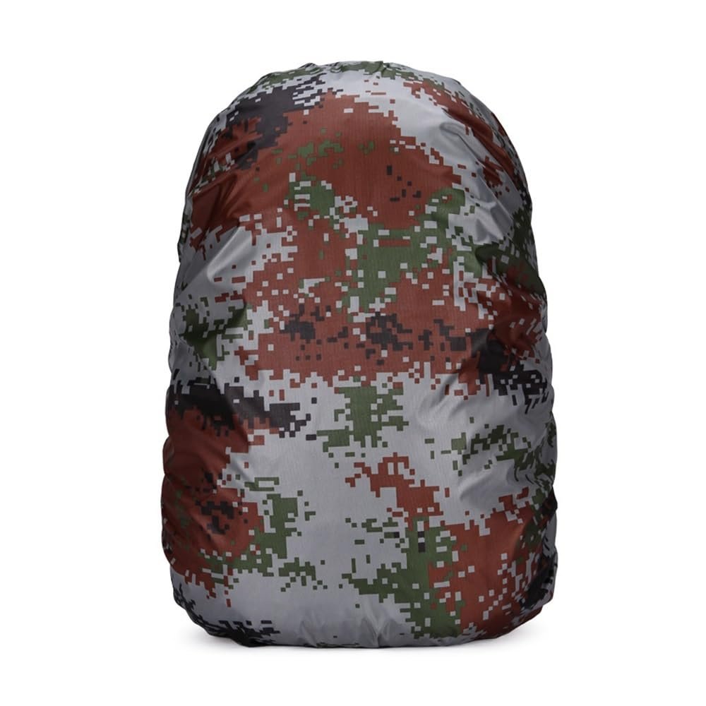 BODOBTF Practical Backpack Rain Cover, Waterproof, Dustproof, Sun-Protective, for Outdoor, Camping & Hiking, City Camo, 30–40 L