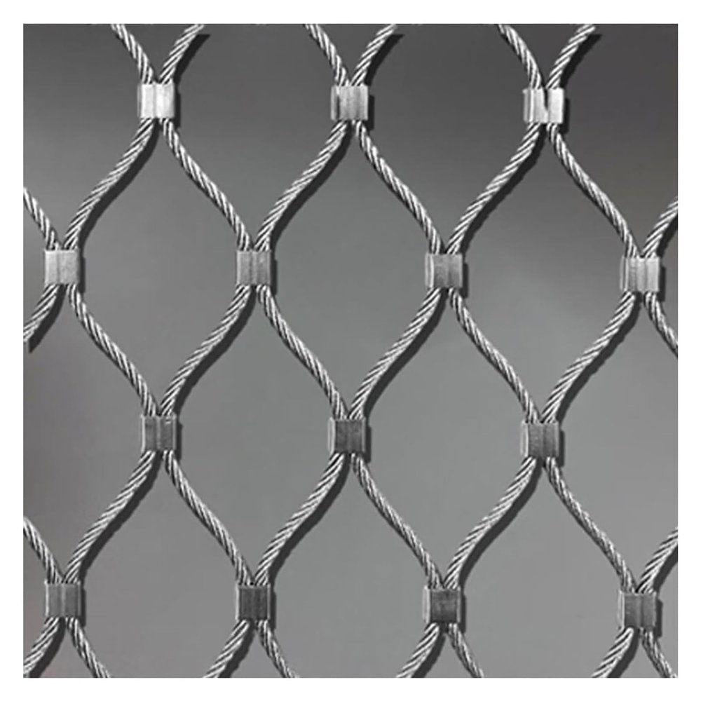 Flexible Stainless Steel Cable Mesh Safety Net for Railings, 11 cm/2 mm