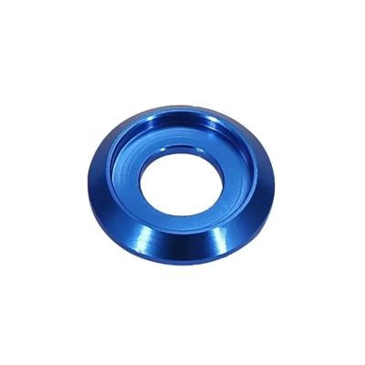 10-Pack M8 Royal Blue Anodized Aluminum CNC Cup-Head Washers