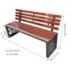 Garden Bench, Outdoor Metal Bench for Porch, All-Weather Patio Bench with Backrest, Green (60 in.) view 2