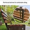 Garden Bench, Outdoor Metal Bench for Porch, All-Weather Patio Bench with Backrest, Green (60 in.) view 4