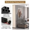 7-Piece Freestanding Room Divider, Privacy Screen with Metal Slat Posts, 155–300 cm, 5 Styles view 4