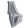 EnxJire Cotton Sauna Towel, Highly Absorbent Bath Towel for Adults, White/Light Gray view 1