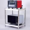 SZITW Double Stainless Steel Workbench with Adjustable Shelves, 80 x 40 x 60 cm view 2