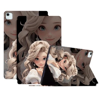 DayQiQiPu Case for Apple iPad Air 11-inch (M3, 2025), A3267/A3270, PU Leather Princess Pattern, 07