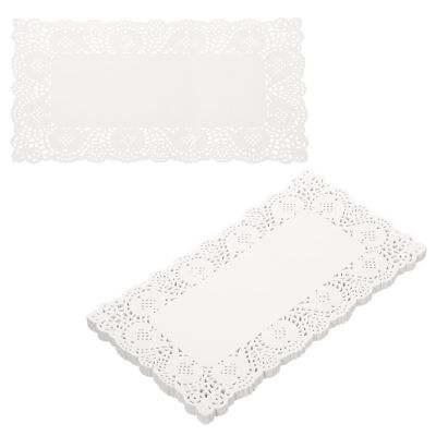QUARKZMAN 300-Pack Rectangular Cake Doilies, 11.8 x 7.5 in