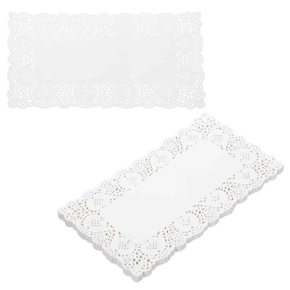 QUARKZMAN 300-Pack Rectangular Cake Doilies, 11.8 x 7.5 in
