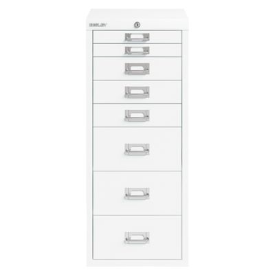 Bisley Multidrawer Lockable Metal Drawer Cabinet, Traffic White