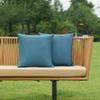 NiNi All Decorative Waterproof Outdoor Pillow Covers, Square, Textured Linen, Dark Blue, 18 x 18 in, 2-Pack view 2