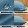 NiNi All Decorative Waterproof Outdoor Pillow Covers, Square, Textured Linen, Dark Blue, 18 x 18 in, 2-Pack view 3