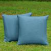 NiNi All Decorative Waterproof Outdoor Pillow Covers, Square, Textured Linen, Dark Blue, 18 x 18 in, 2-Pack view 4
