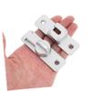Aluminum Alloy Door Latch, 1 Set, 56 mm Hole Spacing, Silver view 3